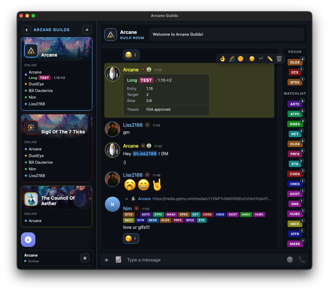 Arcane Guilds trader communities